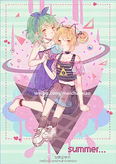 #SAI资源库#动漫人物线稿上色的选色思路及上色方法借鉴，喜欢的可以参考，转需~（画师：@麦茶学长   ）