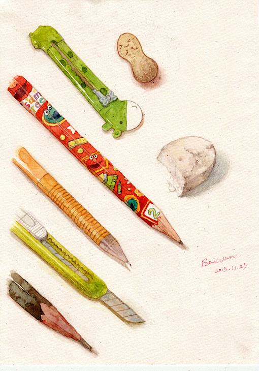 水彩，插画