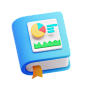 Analytics book  3D Icon