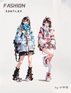 白鹤-大人采集到衣服参考（插画类）