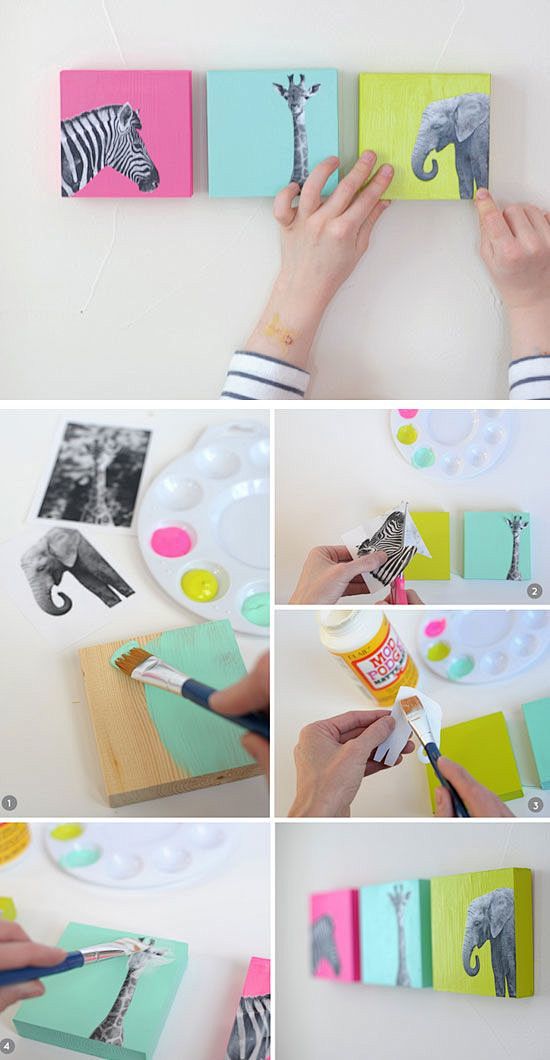 DIY Painted Wood Blo...