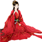 红衣 手绘 古装美人