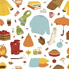 Collection of autumn items