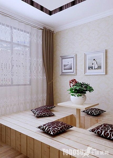 最新现代客厅小房间榻榻米图片