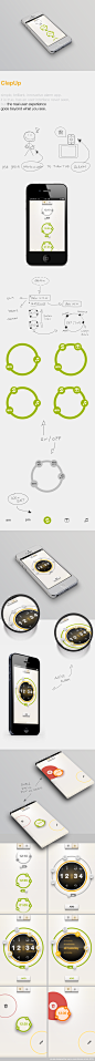 ClapUp - iOS simple and brillant alarm's App on Behance #多火UI#