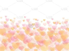 一组暖色心的插图