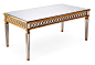 Audrey 72" Dining Table, Gold