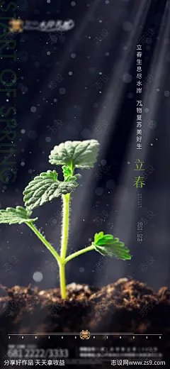 立春节气海报-源文件-志设网-zs9.com