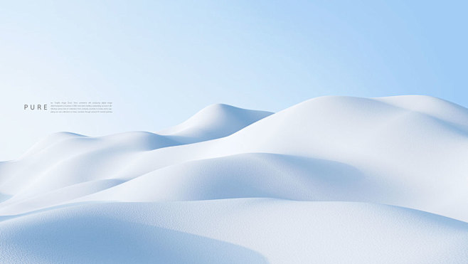 雪白沙漠地形背景海报设计韩国素材[psd...