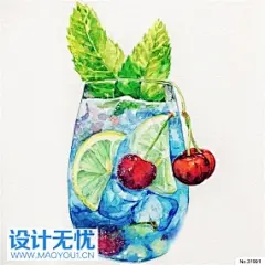 柠檬日式手绘美食料理插画JPG图片素材奶茶甜品小吃拉面菜单设计冰淇淋水彩