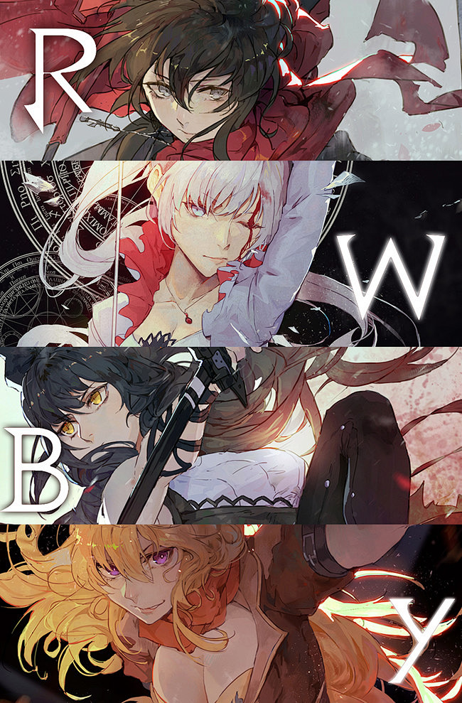 红白黑黄同人图插画壁纸rwby半次元第一中文cos绘画小说社区