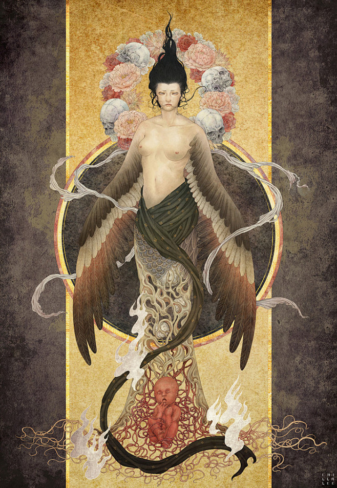 姑获鸟-chillalee__涂鸦王国插...