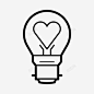灯泡心脏想法图标 免费下载 页面网页 平面电商 创意素材