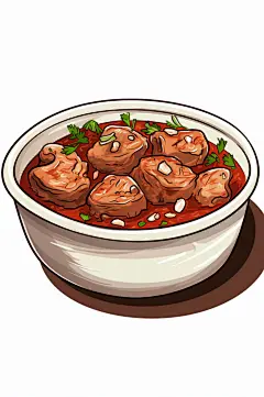 AI数字艺术养生羊肉汤美食插画