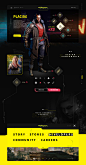 cyberpunk 2077 Website redesign : cyberpunk 2077 game website design concept  