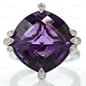 CARTIER Amethyst Diamond White Gold  Ring image 2@北坤人素材