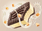 3d ice creams - India : Creative compositions with ice cream, splashes, and ingredients. Using CGI/3d