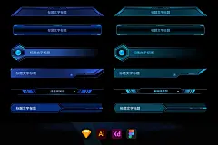 18 款高质感科技标题图片_UI-可视化-素材图片素材-花瓣网