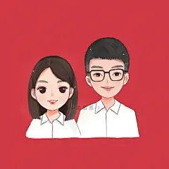 情侣卡通证件照