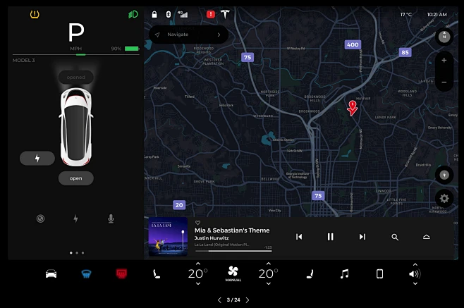 Tesla-Model-3特斯拉UI界面设计-花瓣网