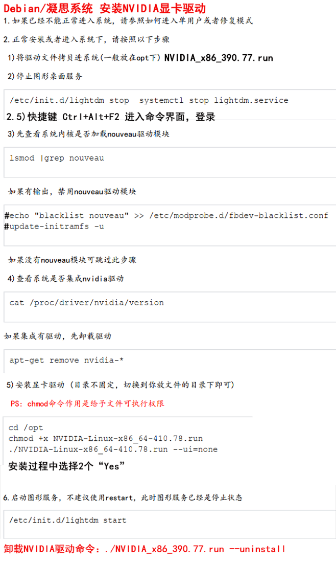 Debian安装NVIDIA显卡驱动