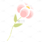 可爱清新花卉插画元素贴纸