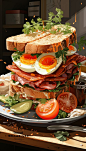 Savory Bliss-Mouthwatering Sandwich Illustration for a Satisfying Delight