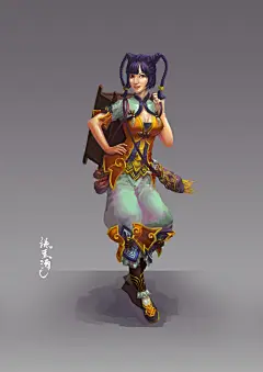 冰之三叶草  的插画 2011 11 15女性货郎