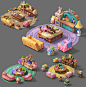 Aniland: Dream Town : The project was made for FunPlus Company.Lead concept artist: Akira Chen.Concept artists: Elena Utkina, Karolina Urbańczyk.Game link: https://play.google.com/store/apps/details?id=com.puzzle.dreamtown