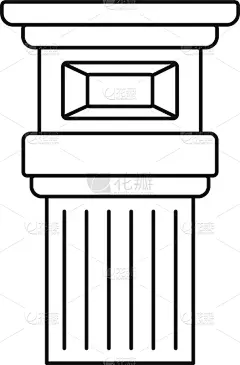 罗马,轮廓,高雅,柱子,计算机图标,华丽的,直的,希腊,古董,建筑业