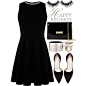 A fashion look from November 2014 featuring black dress, black pumps and crossbody purse. Browse and shop related looks.