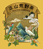 武夷红正茶包装插画设计-古田路9号-品牌创意/版权保护平台