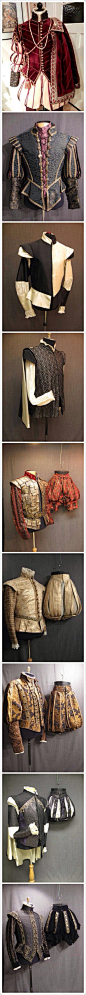 #绘画参考# Doublets Suits~ 文艺复兴时期的男性服饰，下面都是南瓜裤么(;′??Д??`).