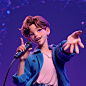 ajmtso0358_3d_character_design_a_boy_is_singing_and_holding_a_m_76e2c853-ad27-46bc-b3fd-a6b3e2384f55