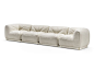 Modular 4 seater fabric sofa LEISURE | Modular sofa by GHIDINI1961