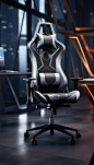 milktty_office_chair_in_black_and_grey_in_the_style_of_unreal_e_9e5f0502-1cd1-4cfb-9f8d-7df271fdcf1b