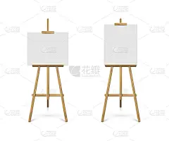 画架的水平和垂直纸。向量现实的设计元素。