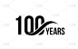 向量隔离周年纪念日标志模板为企业生日图标设计元素.一百个抽象符号百年诞辰快乐第100年.