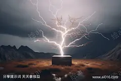 闪电树_提示词查看_Midjourney_ai绘图工具关键词描述词咒语_1344X896像素-树,幻想,3D,未来科幻-提示词编号:2023050913377358-绘ai-www.ai016.com