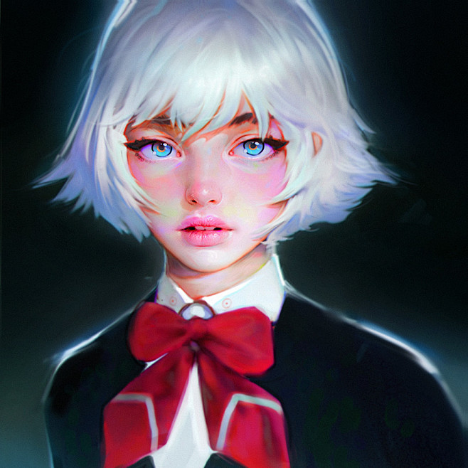 Girl with a bow tie,...