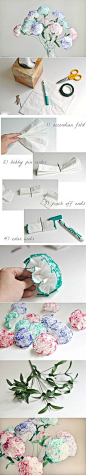 DIY paper carnations