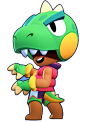 Leon : Leon shoots a quick salvo of blades at his target. His Super trick is a smoke bomb that makes him invisible for a little while! Leon is a Legendary Brawler who has moderate health and a high damage output at close range. He attacks by flicking out