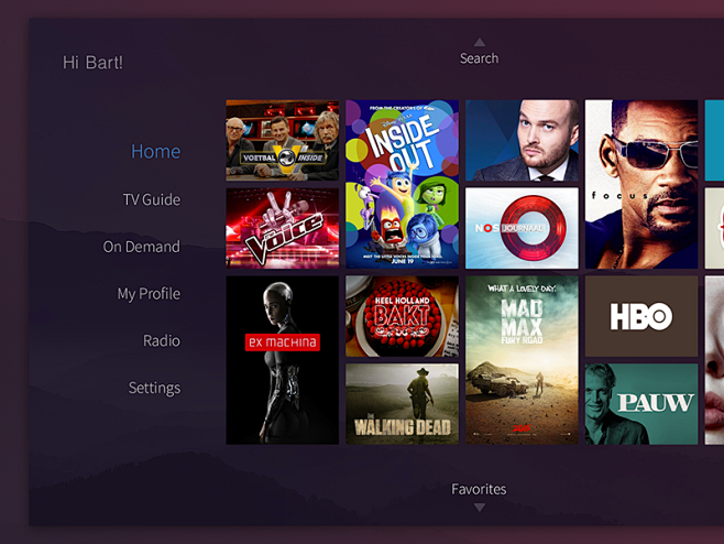 Tv UI by Bart Ebbeki...