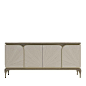 Ash Wood 4-Door Sideboard - A.R. Arredamenti