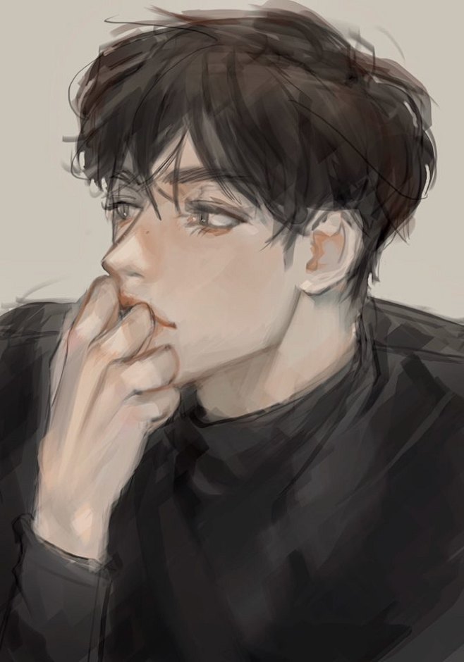 插画男生头像