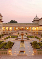 The Rambagh Palace (former residence of the Maharaja of Jaipur), built in 1835, in Jaipur: