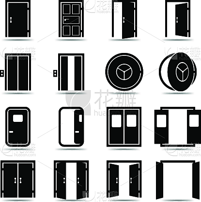 门,计算机图标,商务,计算机,技术,建筑物门,现代,门口,绘画插图,建筑