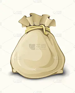 全袋孤立矢量插图
