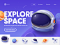 Space exploration explore space space exploration ae 插图 ui 设计 ps