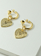 The Angelica Heart Hoop Earrings